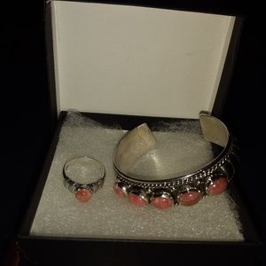 Sterling silver cuff and matching ring